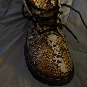 Dr. Martens | Shoes | Dr Marten Snake Leather Boots Browntan  display picture 1